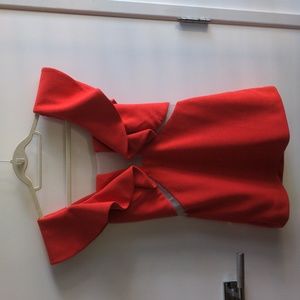 Super mini red hot dress
